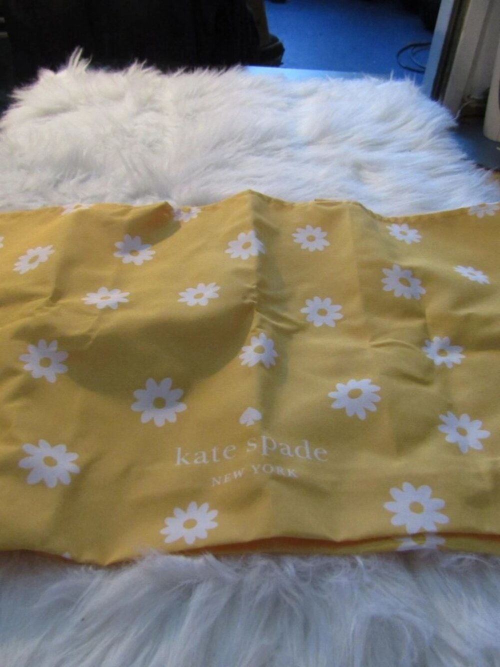 Kate Spade Floral Yellow Canvas Tote XL Reusable Shopping Beach Bag